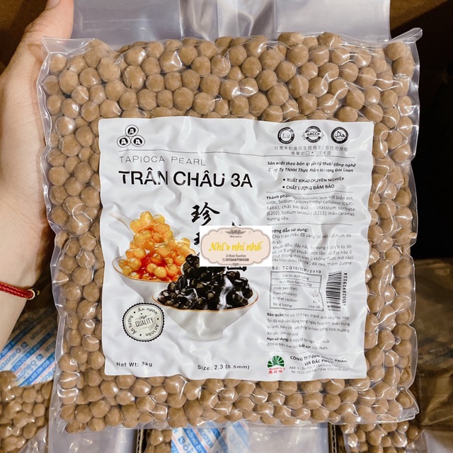 Trân châu 3A caramel Wonderful gói 3kg