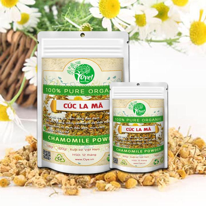 Bột hoa cúc la mã oye 100gr - thanh nhiệt, mát gan, giải độc