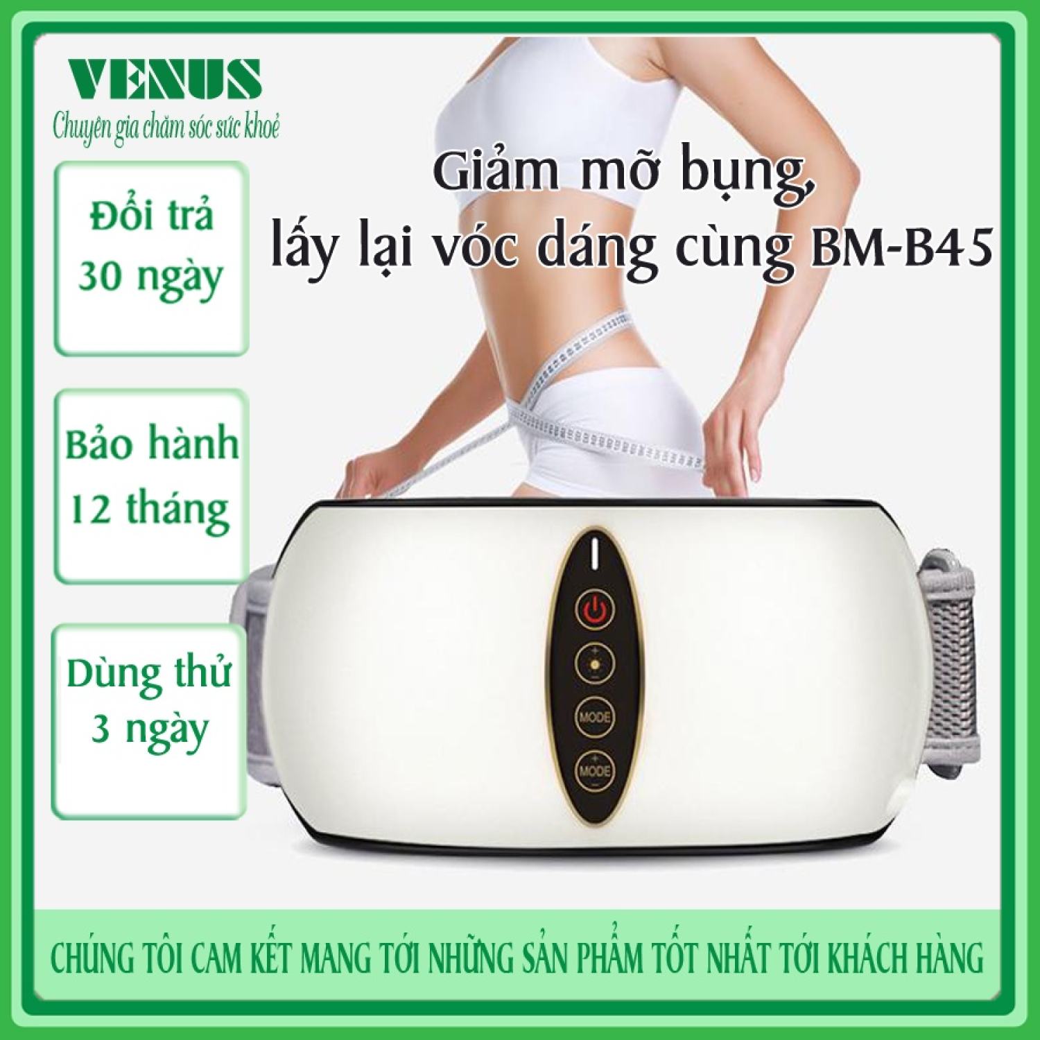 Đai mɑssage bụng, Máy đánh tan mỡ bụng, Đai rυng giảm mỡ bụng, Máy giảm mỡ bụng, Đai mɑssage giảm mỡ bụng BM-B45