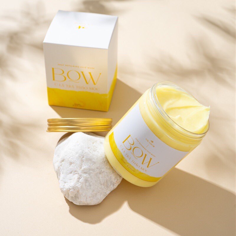 Bow deep repairing hair mask - ủ tóc lá trà thảo mộc - cam kết hàng chính hãng