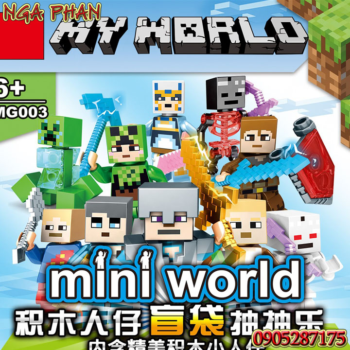 Minifigures nhân vật my world siêu đẹp đồ chơi xếp hình lắp ráp lego mg moc diy