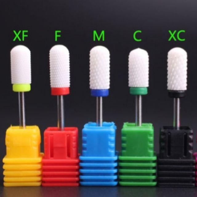 Đầu mài sứ dạng trụ tròn  lắp máy mài móng cực thích giúp mài móng tay mịn nhanh không ảnh hưởng đến móng