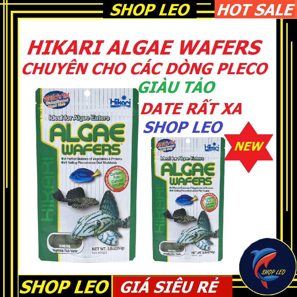 [Hoàn Tiền 10%]Thức Ăn Pleco - Hikari ALGAE WAFERS - Thức ăn cá pleco cao cấp - cá chuột - pleco - c