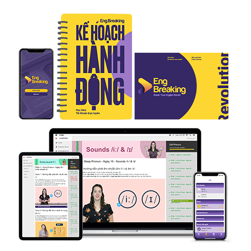 Combo Sách Eng Breaking Tự Học Tiếng Anh Giao Tiếp Và Gói Ulti Pronun Luyện Phát Âm Từ Cơ Bản Đến Nâng Cao