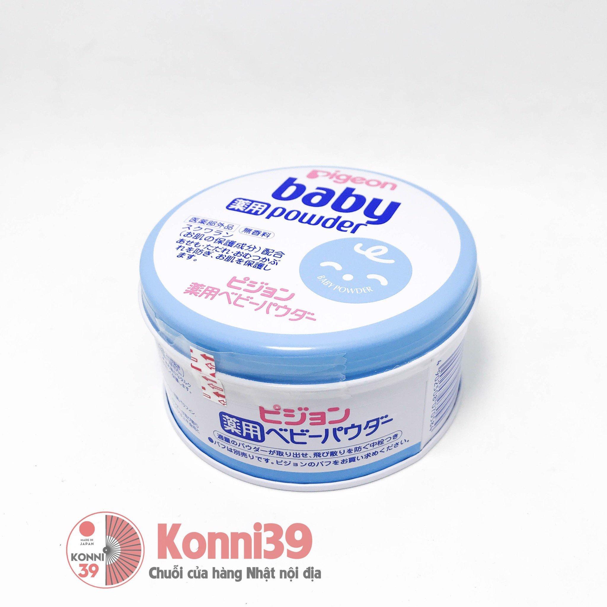 [HCM]Phấn rôm Pigeon Nội Địa Nhật ( Dòng màu xanh - không mùi) phấn rôm của Pigeon có tác dụng ngăn ngừa rôm sảy bảo vệ làn da bé