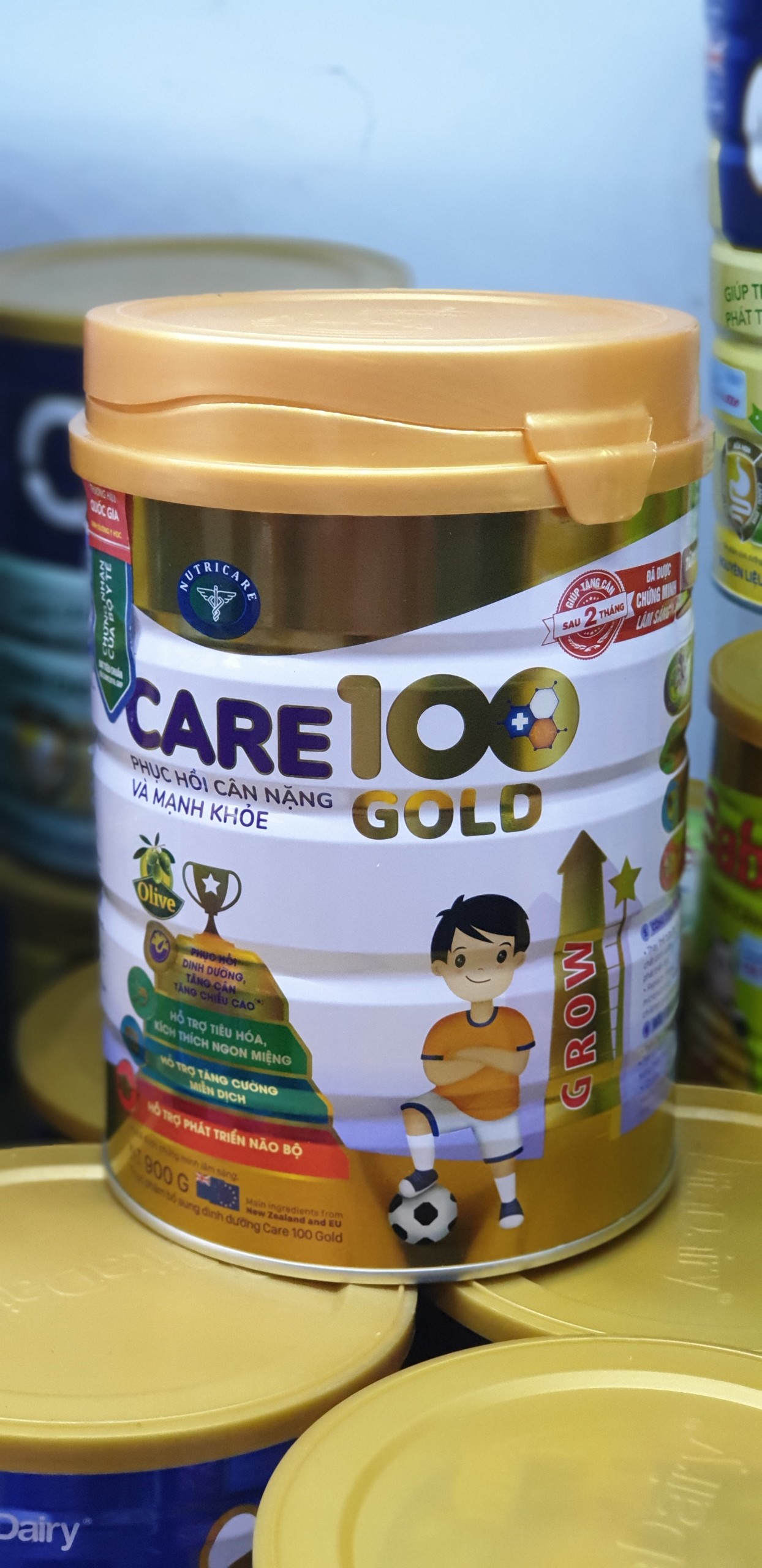 Sữa bột care 100 gold 900g