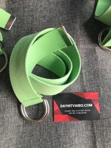 Dây nịt vải bố khóa 2 thanh khóa tròn chữ D trẻ trung năng động nam nữ