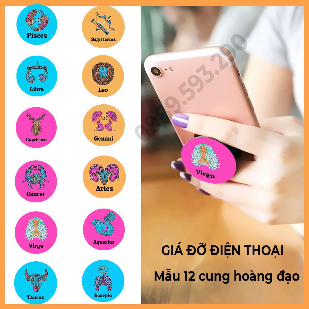 Giá đỡ điện thoại pop-soc-ket /giá đỡ tròn iring kệ đỡ và chân đế  ,phụ kiện điện thoại selfie nhắn tin chọn mẫu hoặc in theo yêu cầu