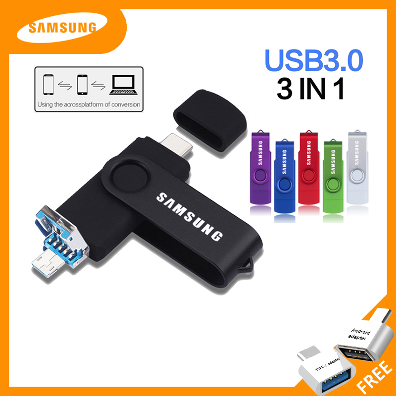 Samsung color pen drive 8gb 16gb 32gb 64gb usb memory stick 128gb 256gb usb3.0 type-c/otg and usb three in one flash drive