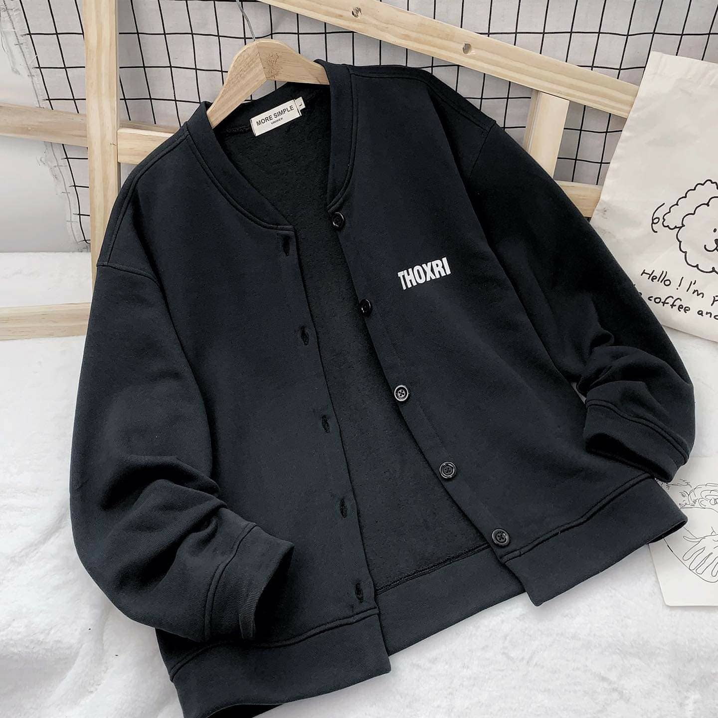 Áo cardigan thoxri smiley form rộng ulzzang