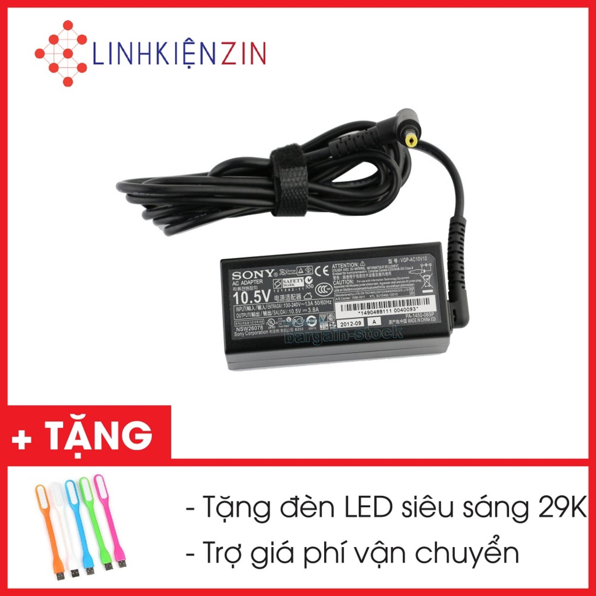 Sạc cho laptop sony vaio vgpac10v10 vgp-ac10v10 10.5v 3.8a hàng nhập khẩu mới 100% bảo hành !2 tháng lỗi 1 đổi !