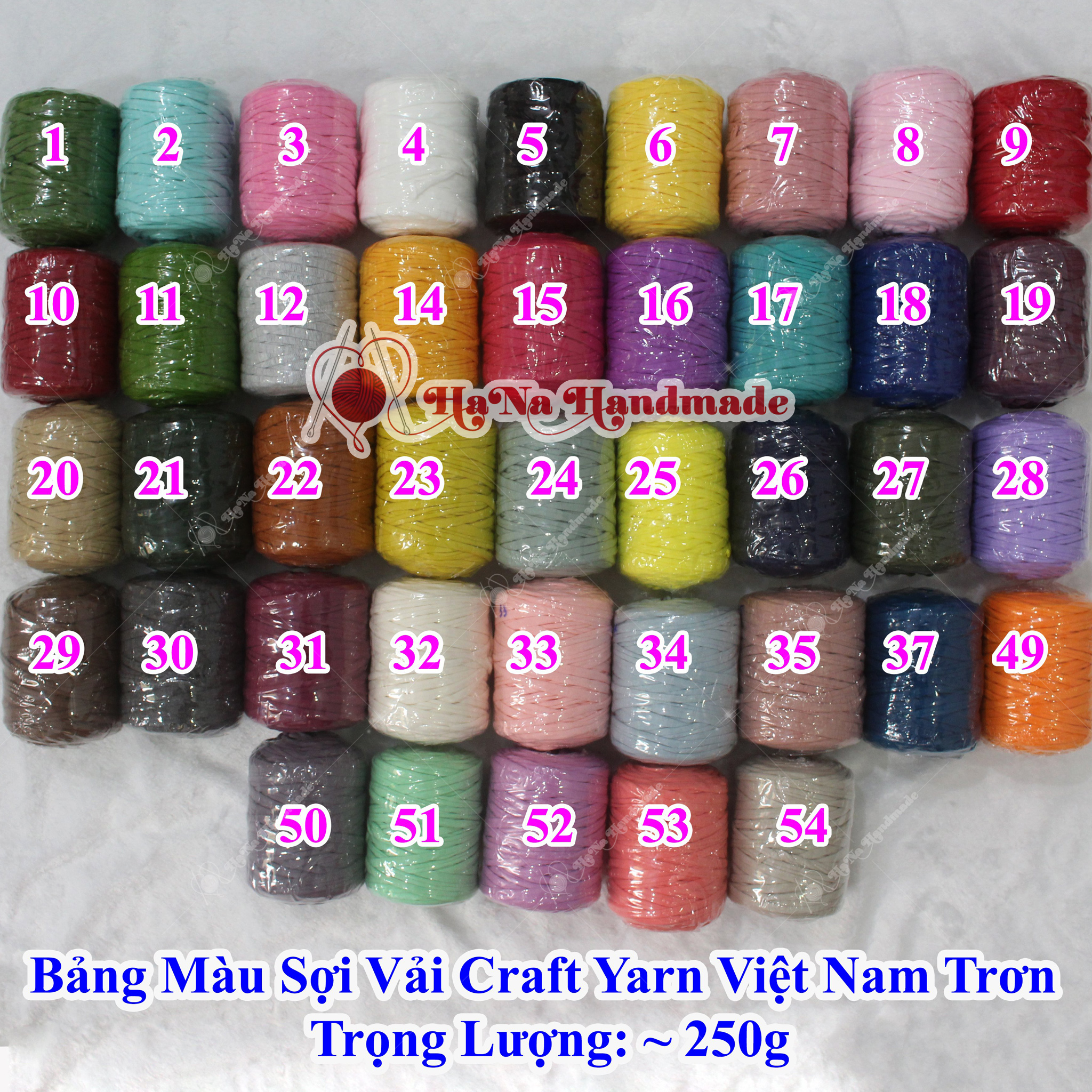 Sợi vải Việt Nam trơn 42k/c 250g / Sợi vải craft yarn +- 25g