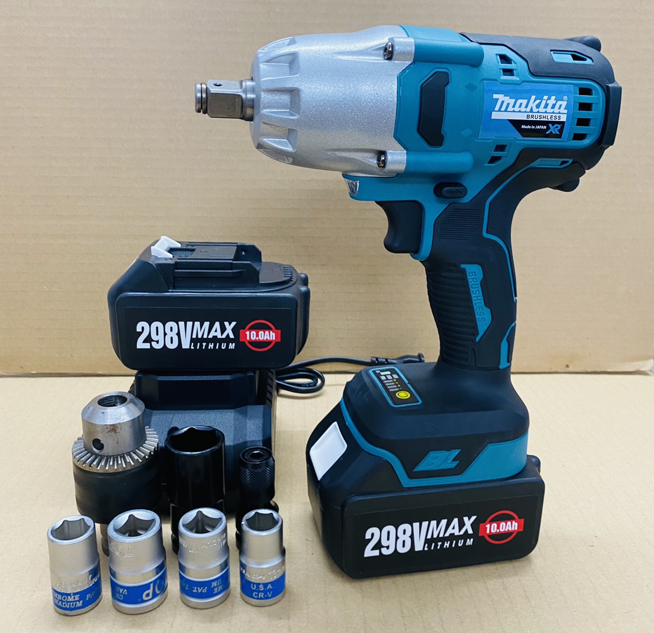 Máy siết bulong dùng pin không chổi than Makita lực siết khủng 980NM - Chuyên siết mở Bulong, Ốc máy, Ốc nồi xe tay ga, Ốc xe ô tô, Xe tải, Khoan, Bắt vít, Bắn tôn