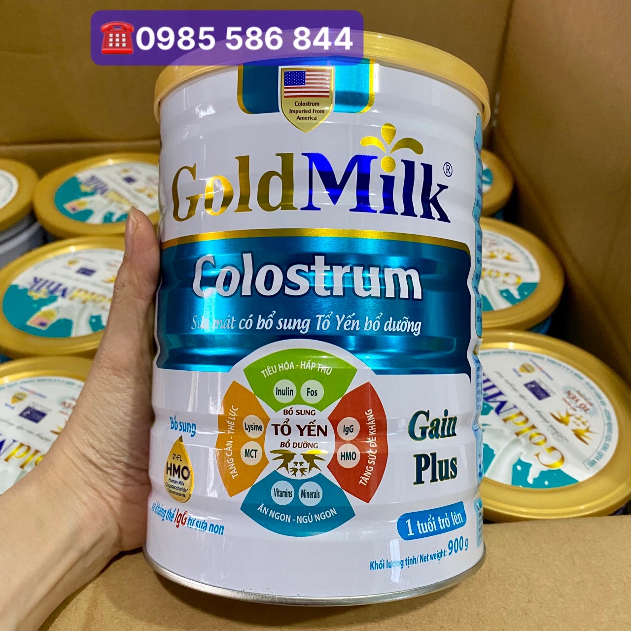 Sữa TĂNG CÂN dành cho NGƯỜI GẦY - Sữa cho người gầy tăng cân Goldmilk Weight Gain 900g - Sữa Người Gầy - Sữa Tăng Cân
