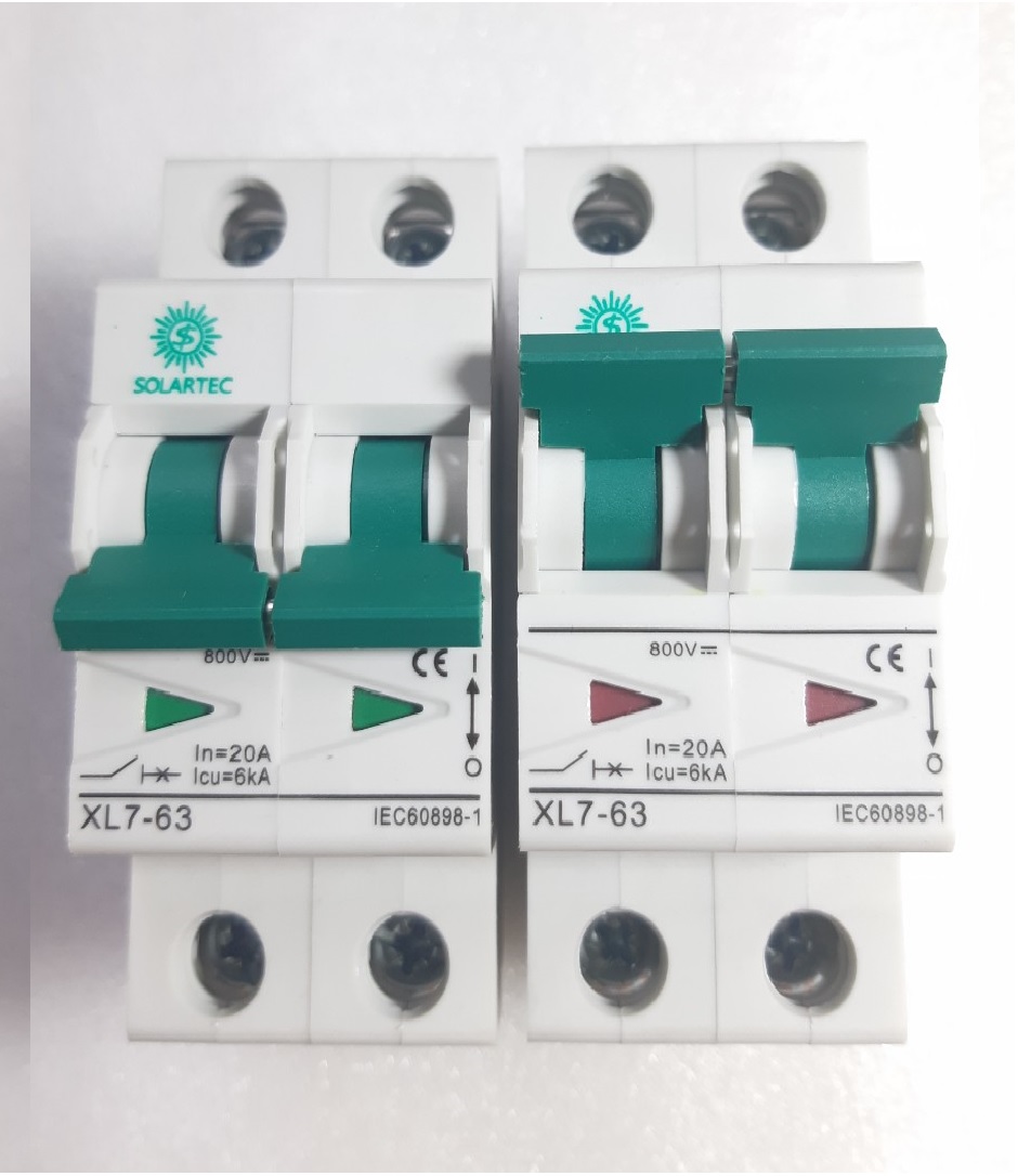 Aptomat đóng cắt mạch điện một chiều cb dc 800v 20a