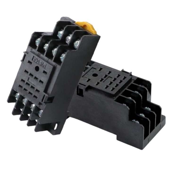 Đế timer rơ le pyf14a giá rẻ 14 chân dẹp nhỏ dùng cho rơ le my4n-j và timer mini h3y-4