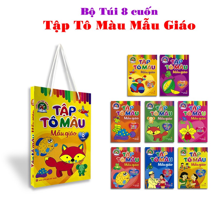 Bộ 8 quyển tập tô cho bé