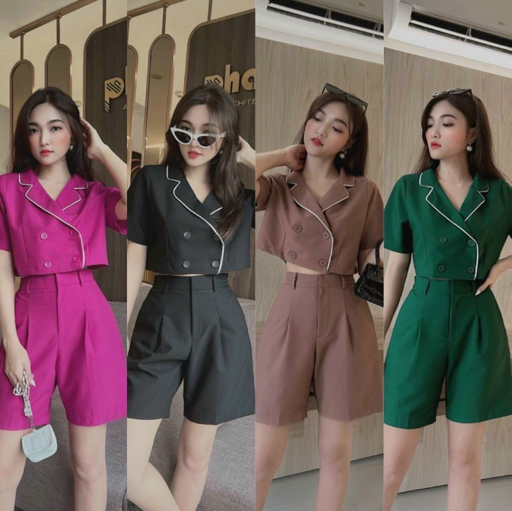 Sét bộ vest 2 món kiểu dáng được giới trẻ săn đón nhiều nhât GUBA SHOP