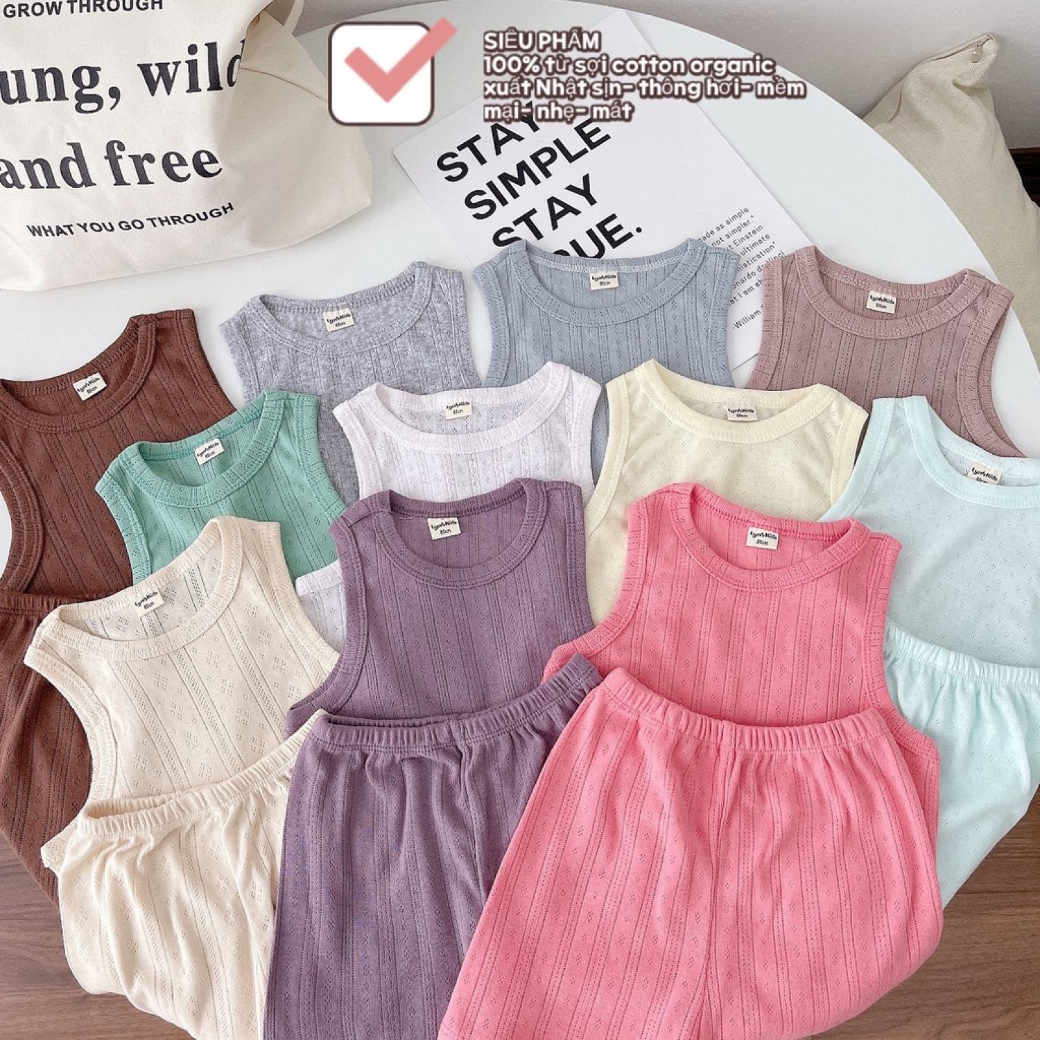Combo 3 bộ 3 lỗ thông hơi thoáng mát cho bé trai, bé gái