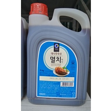 Nước mắm cá cơm hàn quốc 3kg làm kim chi can to cho nhà hàng - 멸치 액젓