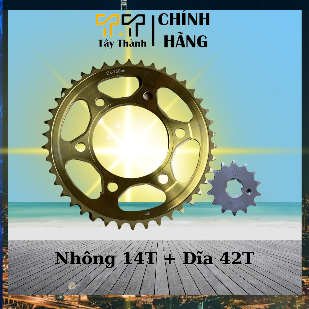 Nhông và dĩa xe Yamaha Exciter 150 1 đổi 1 trong vòng 6 tháng - Tây Thành Shop chuyên nhông sên dĩa ex 150