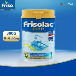 Sữa bột Frisolac Gold 1 lon thiếc 380G cho trẻ 0-6 tháng tuổi