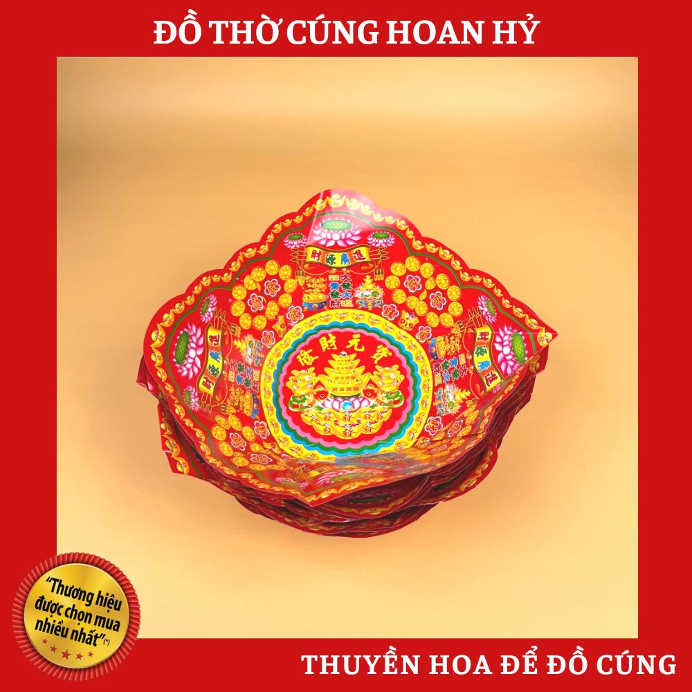 🙏 thuyền hoa để đồ cúng hàng giấy bóng đẹp - đồ thờ cúng hoan hỷ