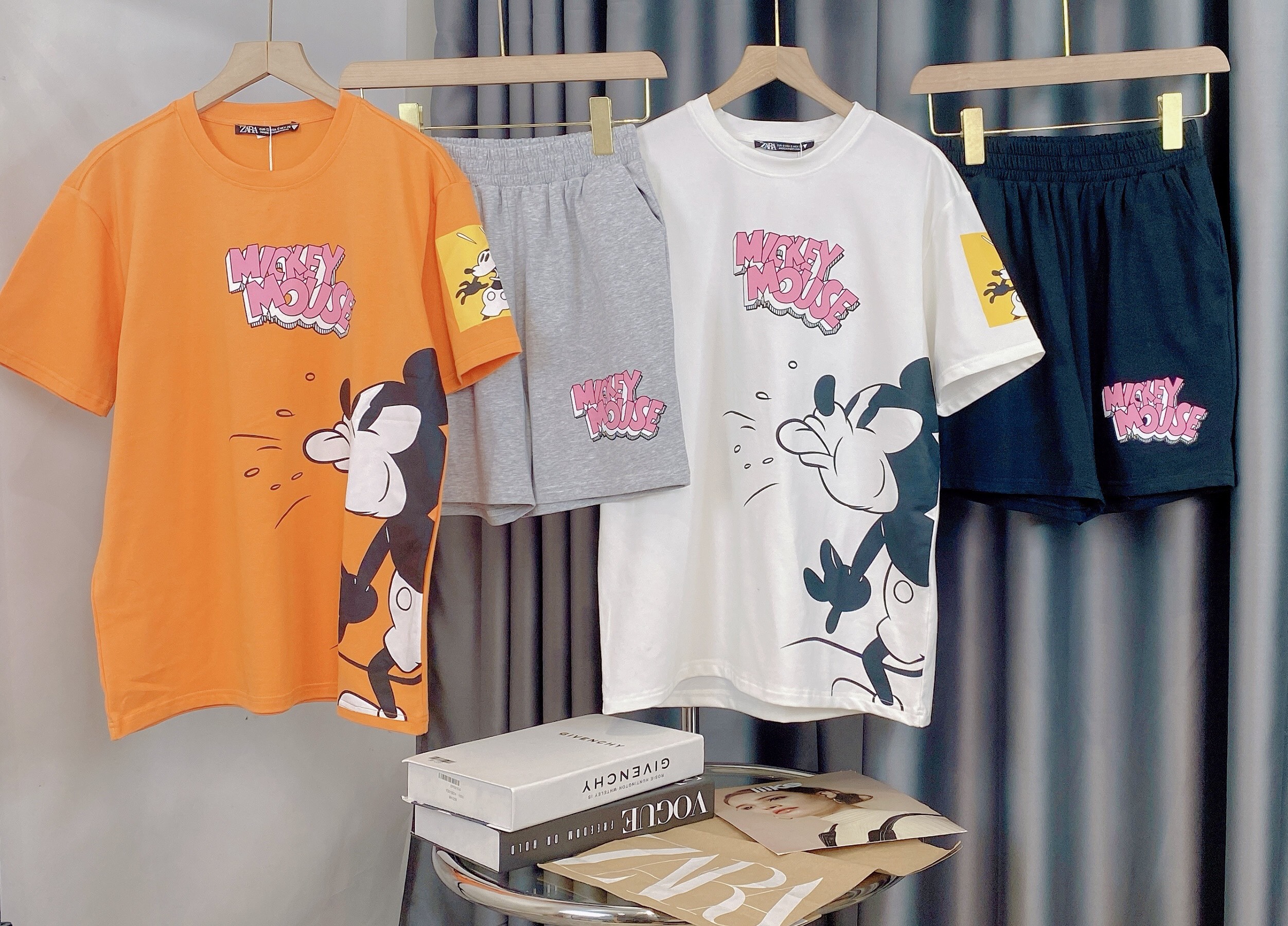 Set bộ nữ in hình Mickey Jokes phom cực xinh chất cotton 100% mát mịn - ThyThy shop