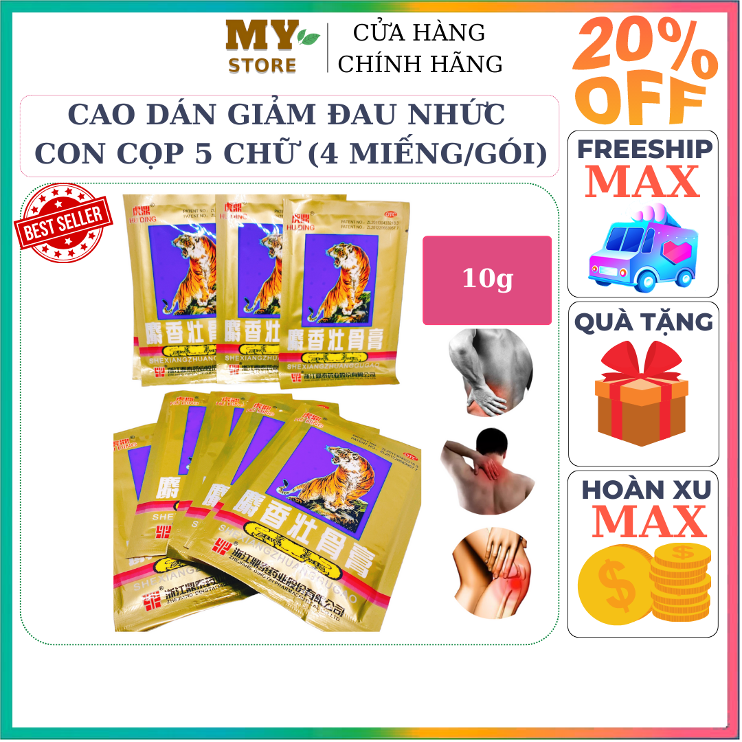 Cao dán con cọp 5 chữ giảm đau nhức