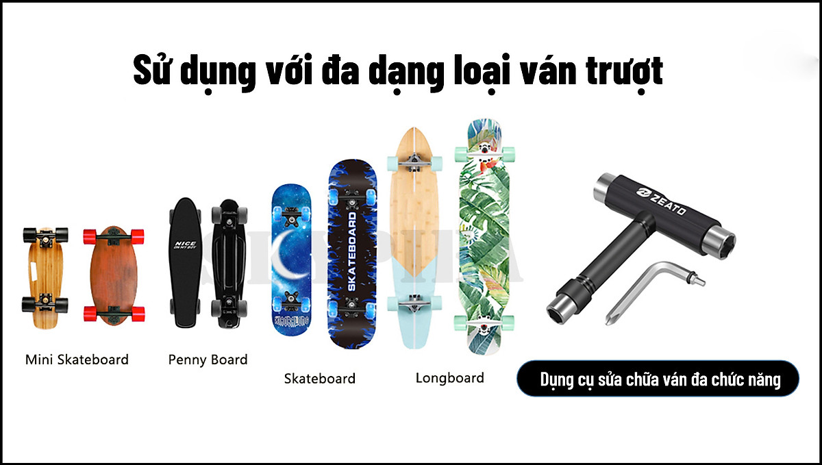 Dụng cụ vặn sửa ván trượt cầm tay hình chữ T chuyên dụng