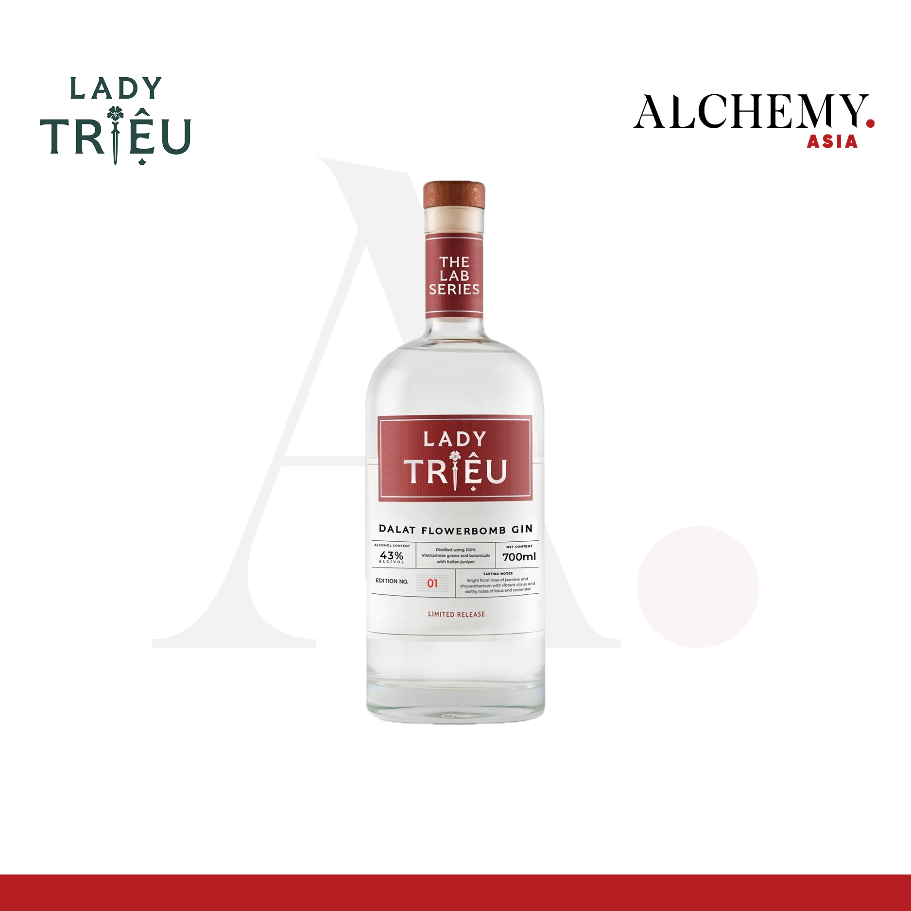 Rượu gin lady triệu dalat flowerbomb 43% 700ml - 200ml
