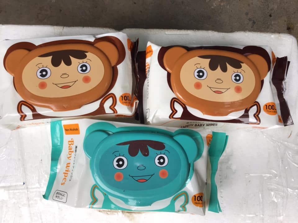 Combo 3 bịch khăn ướt Baby wipes 100 tờ
