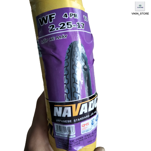 [SIÊU RẺ] Vỏ( Lốp) cho xe Wave ( loại có ruột), bánh trước 2.25-17-4 PR và bánh sau 2.50-17 -6PR chính hãng NAVADO