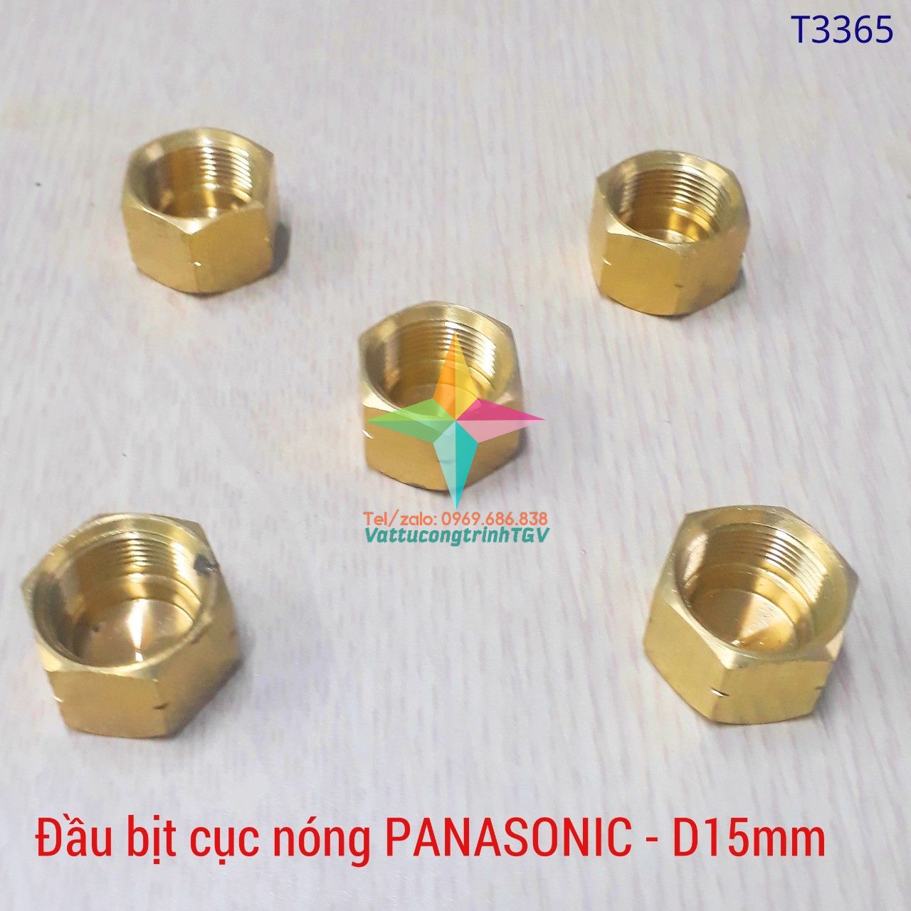 Set 5 đầu bịt khóa cục nóng điều hoà panasonic - d15mm
