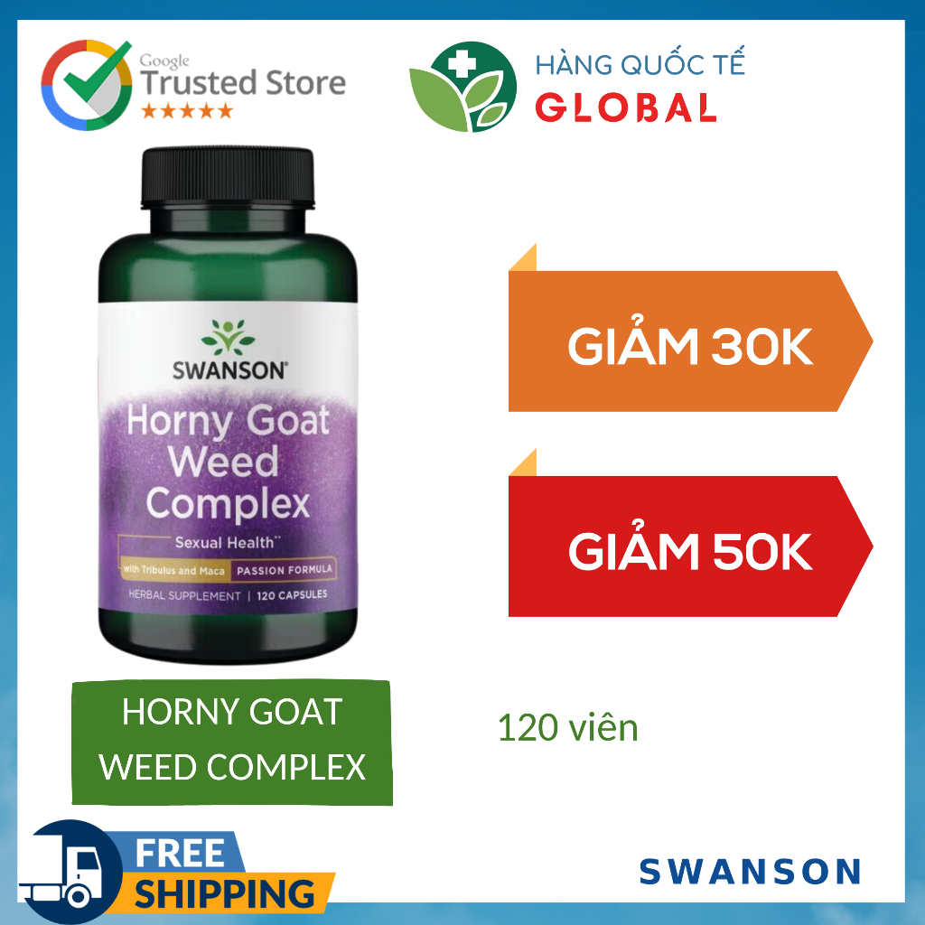 SWANSON HORNY GOAT WEED COMPLEX, 120 viên