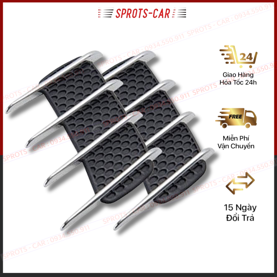 Bộ 2 hốc gió mang cá trang trí ô tô - mang cá xe hơi giả hốc gió kiểu dáng thể thao