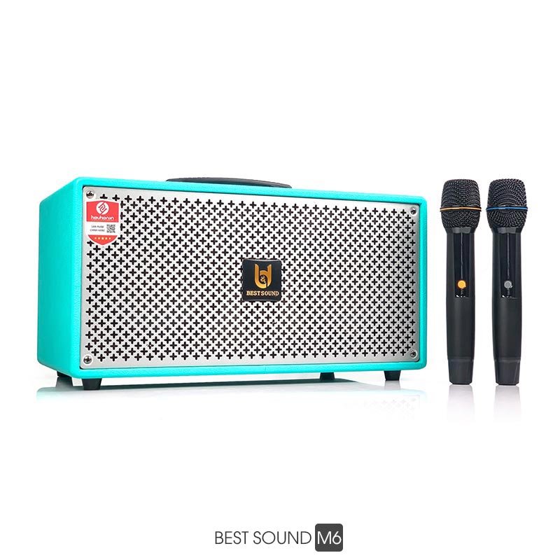 Loa Xách Tay Du Lịch ,loa karaoke di động xách tay Best Sound M16 Kèm 2 Micro, Loa Kéo Mini Best Sou