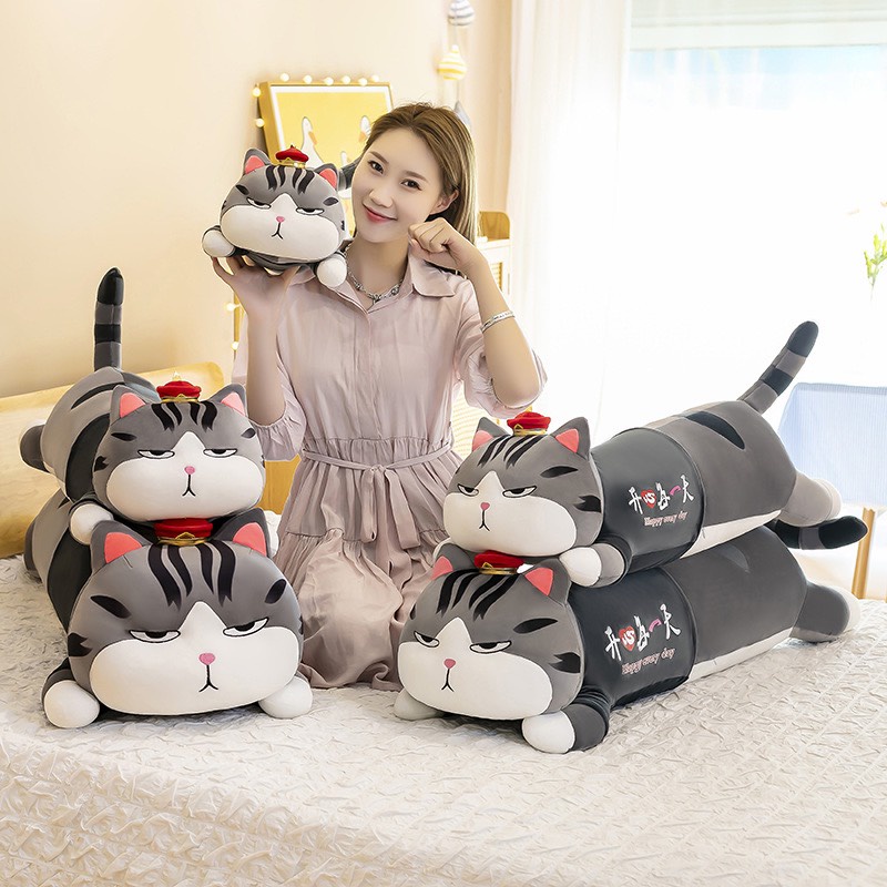 Gấu bông mèo hoàng thượng dễ thương - chất liệu mềm mịn, phù hợp làm quà tặng, có thể sử dụng làm gối ôm