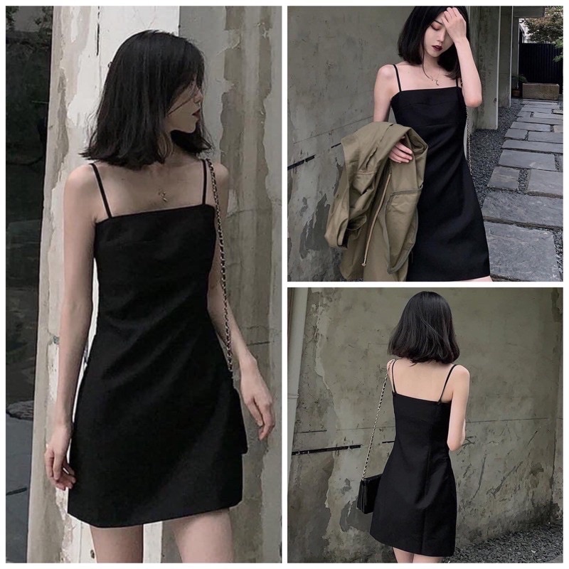 Đầm hai dây body thun cực đẹp hình thật 🍀🍀