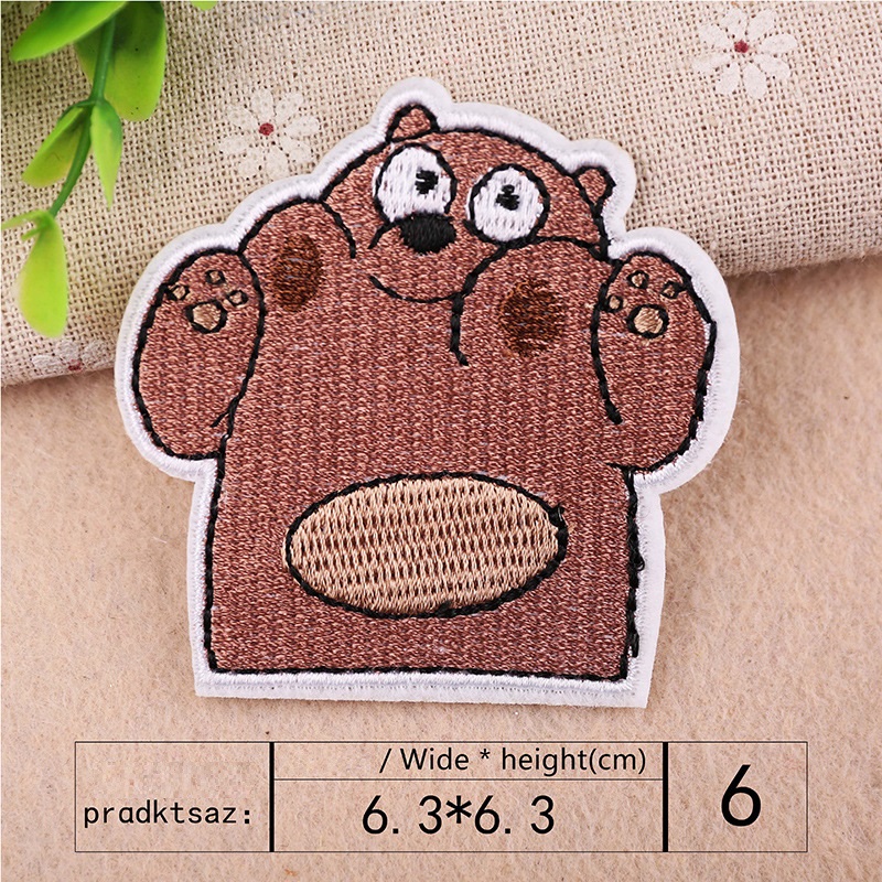 [HCM]Patch Ủi Áo Hình Chú Gấu Đáng Yêu Sticker Logo Cho Quần Áo - Vani Store