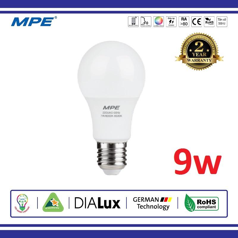 Đèn Led Bulb chống thấm 9W MPE (LBD3-9)