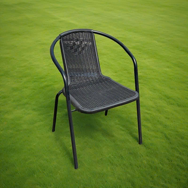 Ghế NHỰA GIẢ MÂY CHÂN SẮT Cafe Có Tựa Lưng Cao GHẾ NHỰA NHẬP KHẨU.