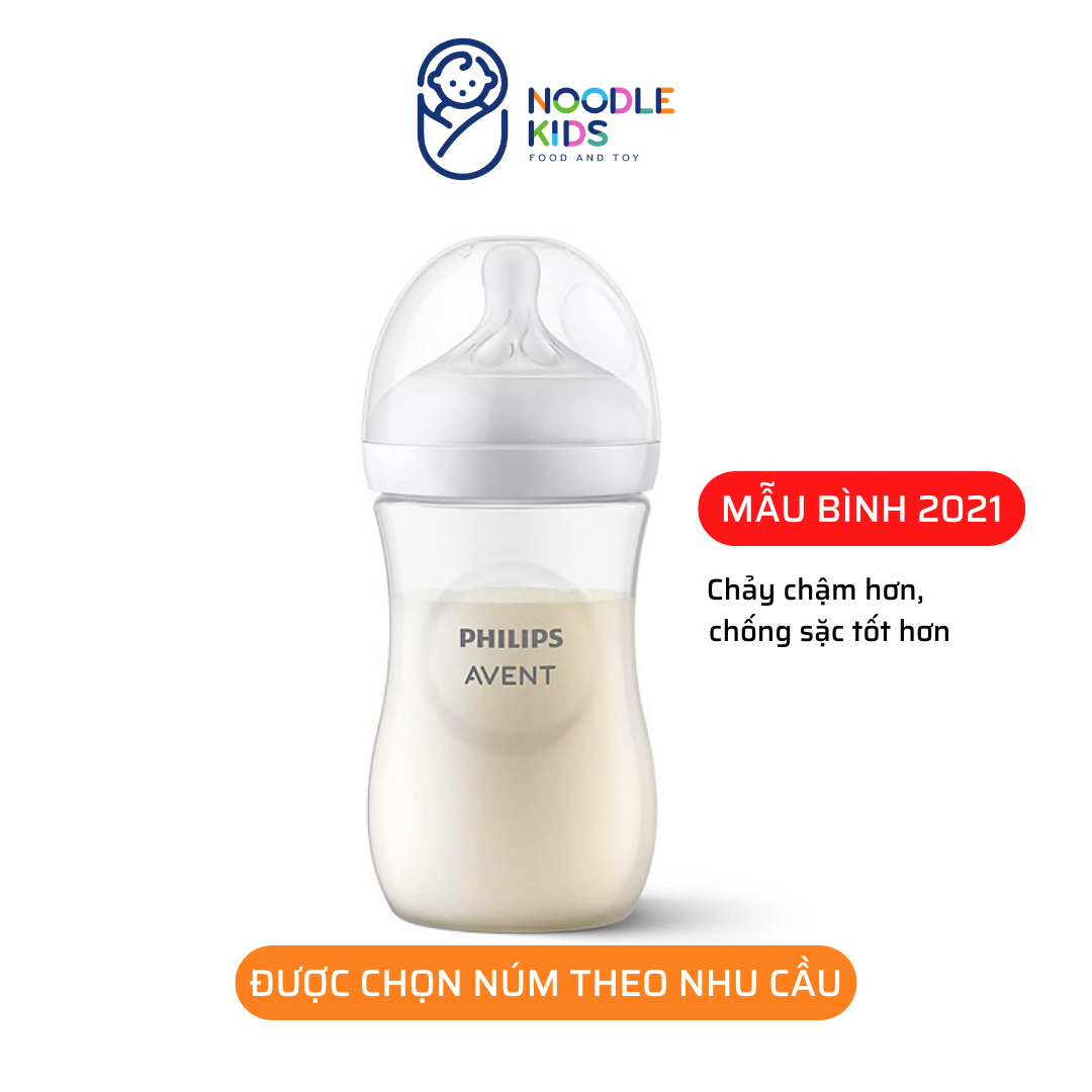 Bình sữa philips avent natural 260ml mẫu 2021 núm số 3