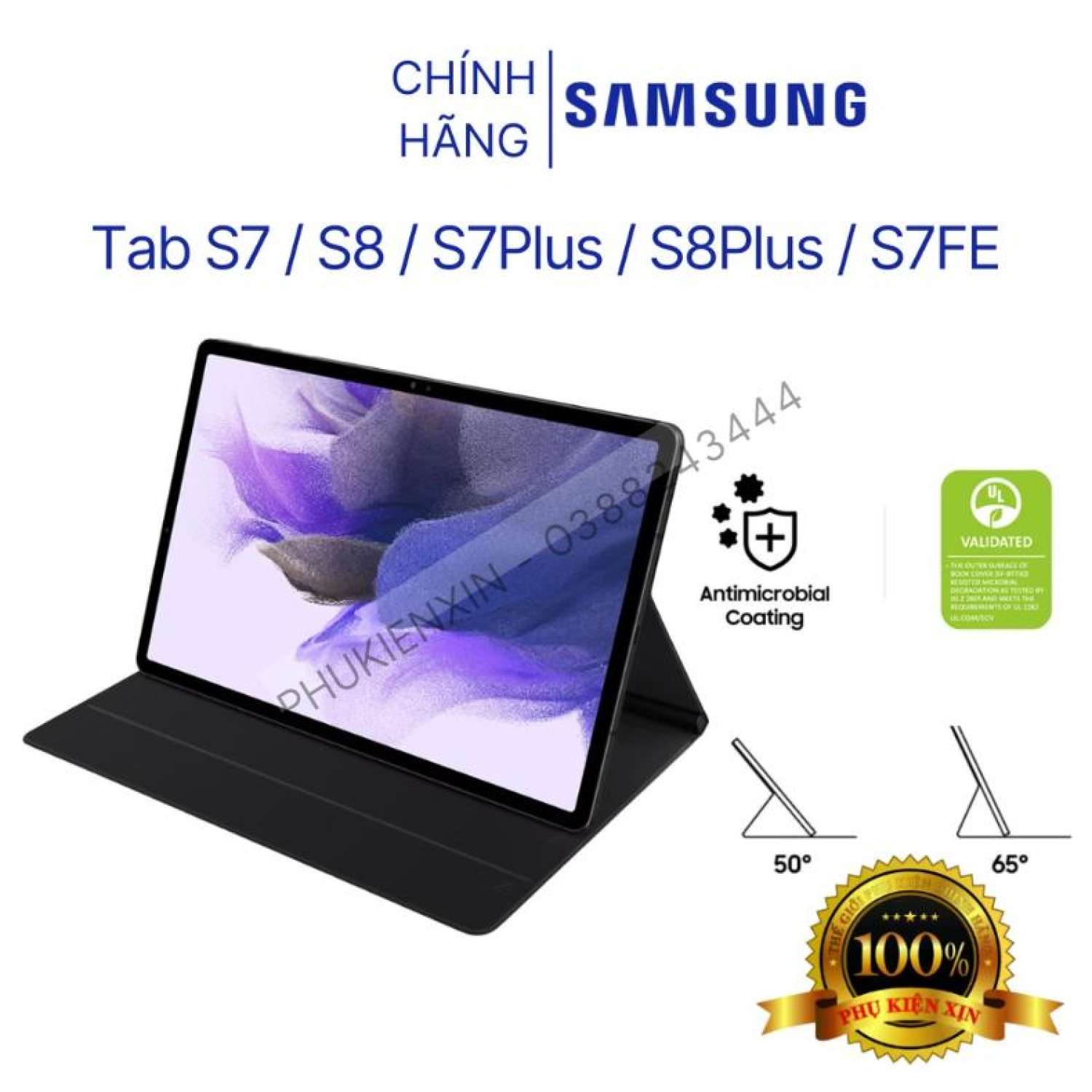 Bao da chính hãng samsung tab s7 / s8 / s7plus / s8plus / s7fe hàng new nobox