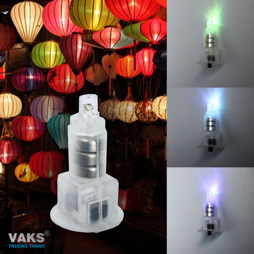 [HCM]13 cái ĐÈN LED CHỚP 7 MÀU DÙNG PIN -  lắp vào đèn lồng đèn trung thu đồ chơi trẻ em...