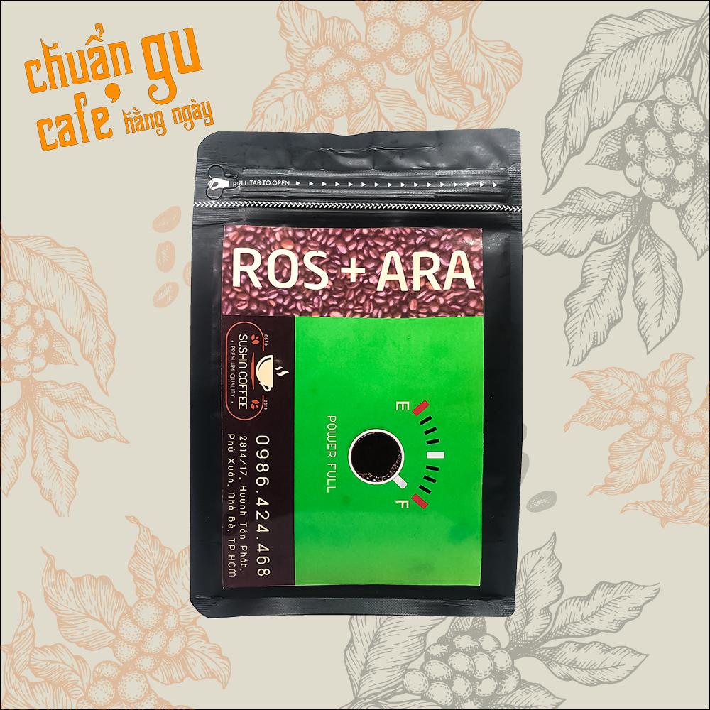 Cà phê bột rang mộc nguyên chất - gu dùng hằng ngày mix ara và robusta - gói 250 gram
