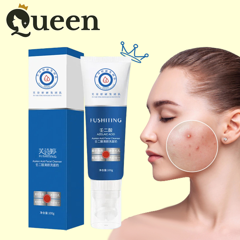 Sữa rửa mặt FUSHITING Azelaic Acid 100g thích hợp cho da mụn Cải thiện làn da mụn