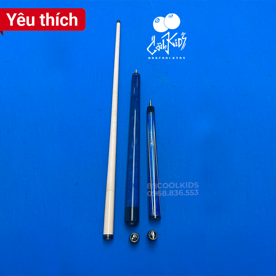 Cơ phá nhảy bida 3 khúc billmart cao cấp - gậy sút tê clb cá nhân có bịt ren