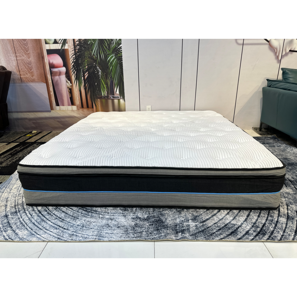Nệm lò xo kz-3010 2x2m. bề mặt vải thun gấm mềm mại, đường may chắc chắn, sắc sảo, co giãn đàn hồi tốt
