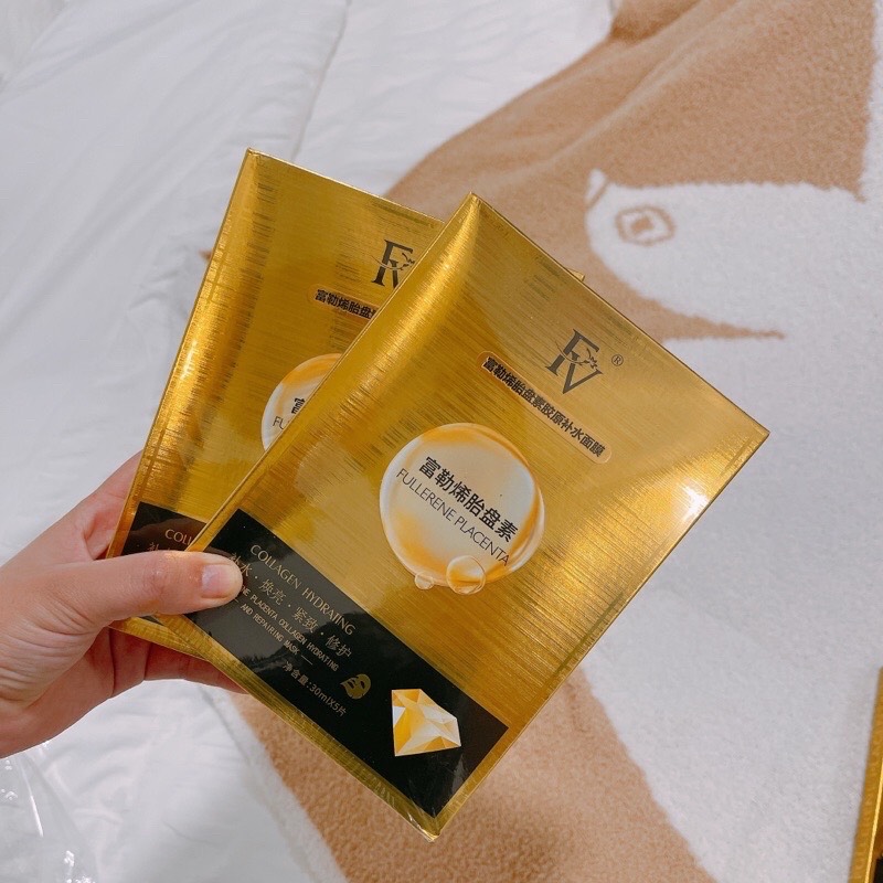 Mặt Nạ Kim Cương FV COLLAGEN HYDRATING Nội Địa Trung. Công Thức Hàn Quốc Dưỡng trắng da sáng da hộp 5 cái MN07